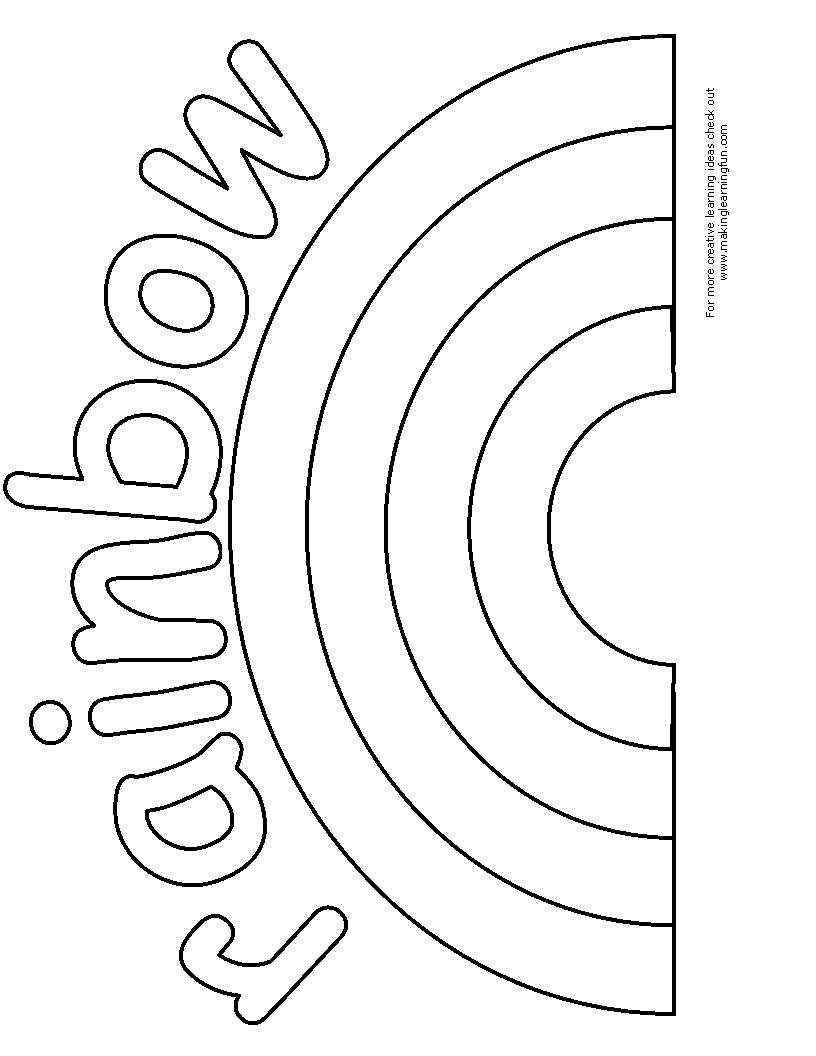 rainbow coloring pages 10 rows - photo #27